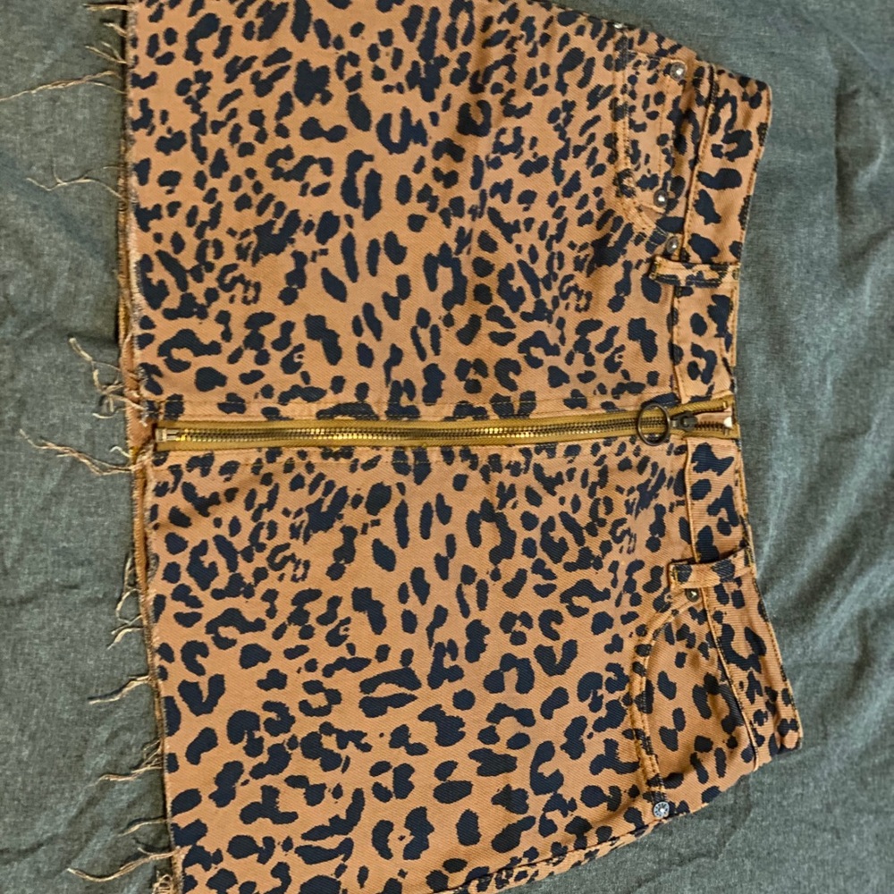 Free people leopard skirt